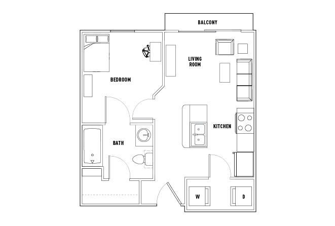 1X1-SMART floor plan