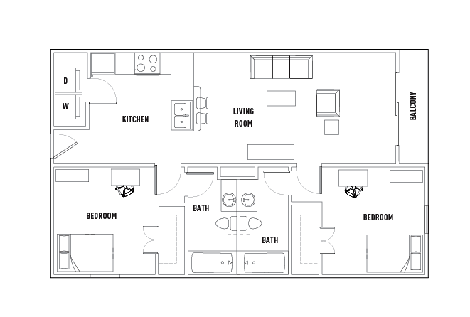 2X2-C floor plan