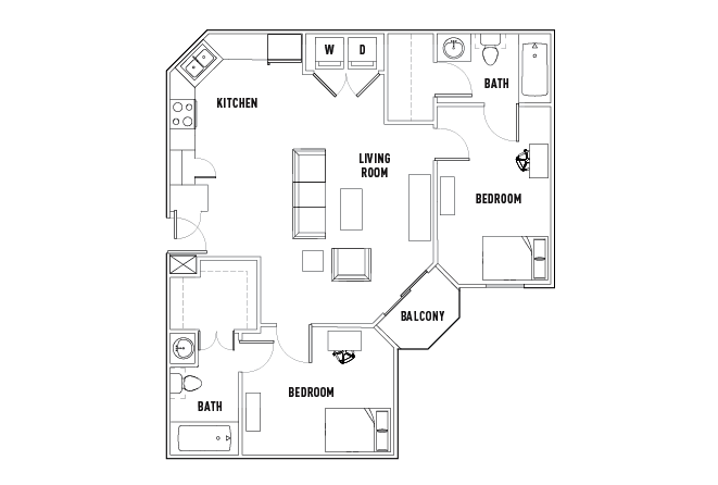 2X2-Corner-B floor plan